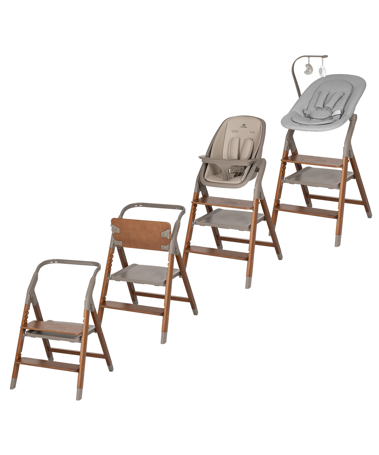Chaise longue, high chair, side chair and Ergo 1 training tower